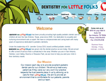 Tablet Screenshot of dentistryforlittlefolks.com